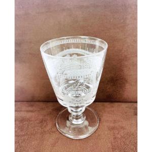  19th Century Engraved Crystal Glass, Sunderland Bridge