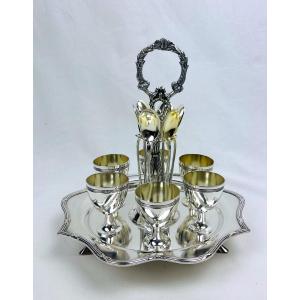 Egg Pan, Silver Metal Egg Serving Tray