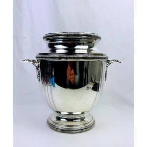 Cooler, Silver Metal Champagne Bucket By Orfèvrerie Phenix