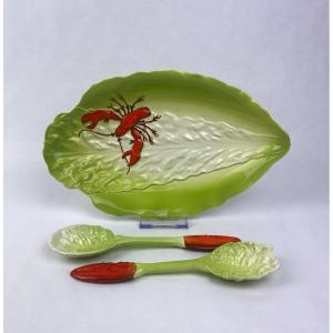 Plat à Homard En Porcelaine Anglaise Carlton Ware