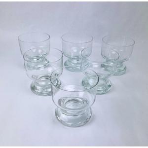 Suite De 4 Verres à Vin En Cristal Des Années 70/80