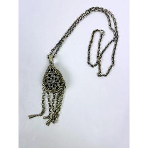 Berber Pendant, Meskia In Filigree Silver