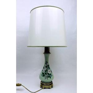 19th Century Celadon Porcelain Lamp 