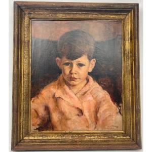 Pierre Farrey, Portrait De Jeune Enfant 1933