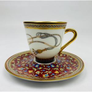 Hermès, Tasse à Café Et Soucoupe En Porcelaine Cheval d'Orient N°2