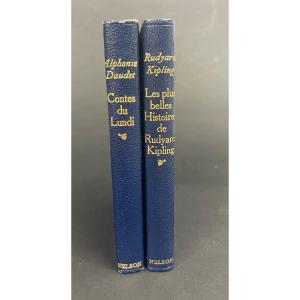 2 Little Books From Nelson Editions, Monday Tales By Alphonse Daudet And Rudyard Kipling