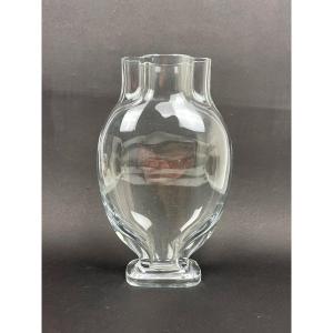 Grand Vase En Cristal De Baccarat, Forme Japonaise