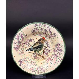 Diaz Costa Ceramic Soup Plate Bird Motif No.5