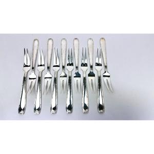 Set Of 12 Saint Médard Snail Forks