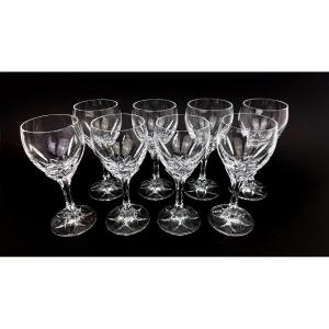 Set Of 8 Villeroy & Boch Isis Model Wine Glasses