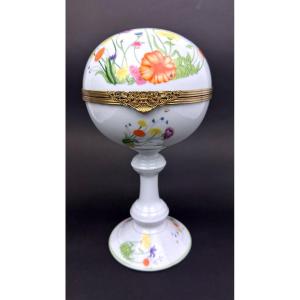 Raynaud Limoges Porcelain Candy Box On Foot