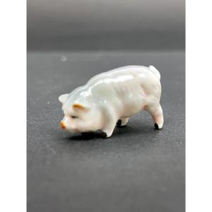 Porcelain Figurine, Miniature Pig