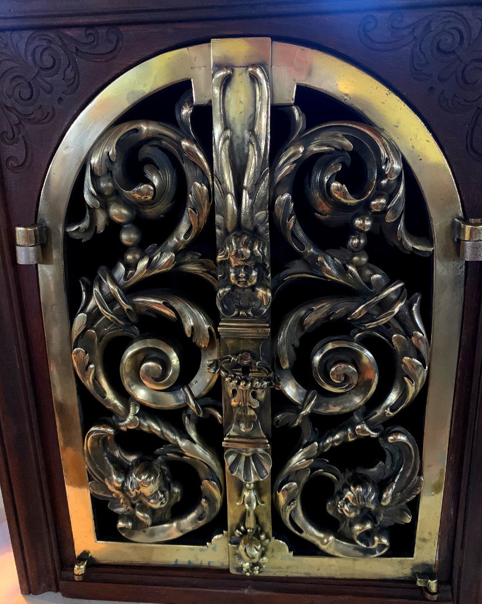 Superbe Portes d'autel votif, En Bronze, XVIII° Siècle