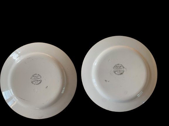 Pair Of Lebeuf Milliet Et Cie Plates On The Theme Of Acrobatic Horse Riding-photo-4