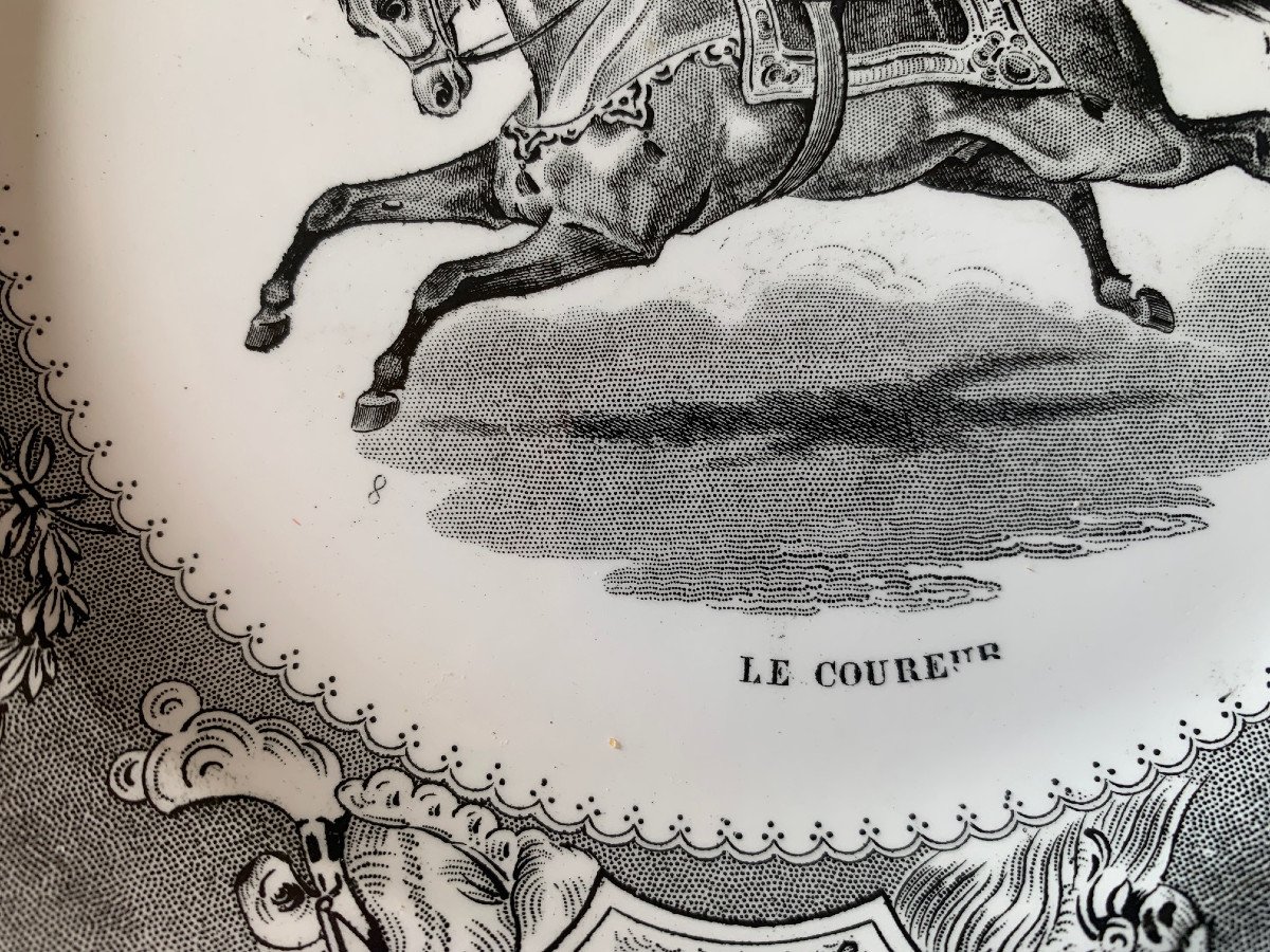 Pair Of Lebeuf Milliet Et Cie Plates On The Theme Of Acrobatic Horse Riding-photo-1