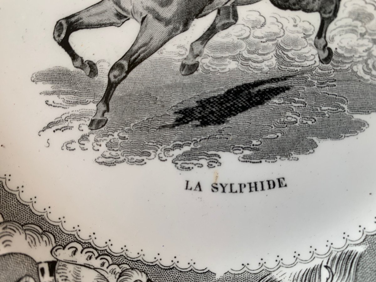 Pair Of Lebeuf Milliet Et Cie Plates On The Theme Of Acrobatic Horse Riding-photo-2