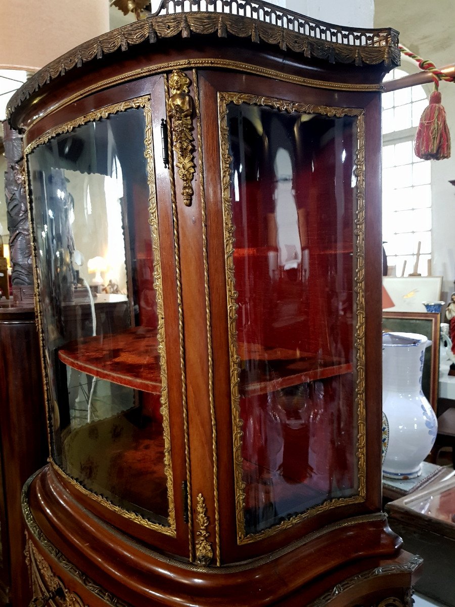 Vitrine Deux Corps  En Vernis Martin, époque Napoléon III-photo-4