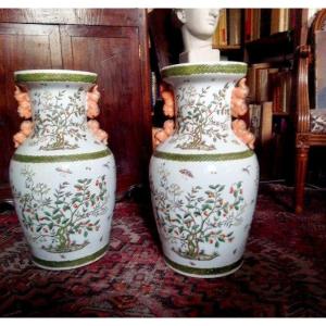 Paire Vases Chine 