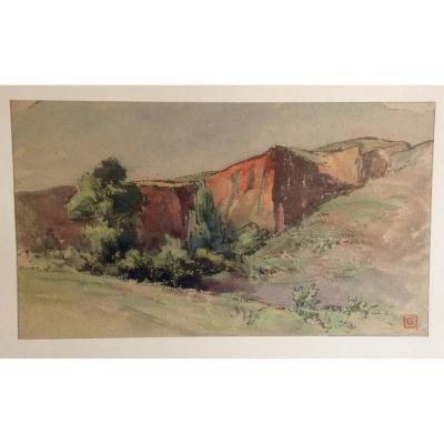 Gustave Quenioux (1865 - 1949), Mountainous Landscape