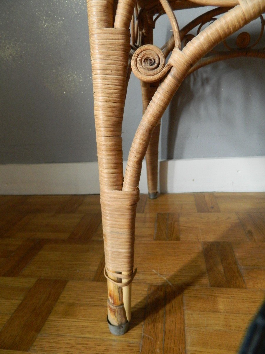 Wicker Stool Or Side Table-photo-1