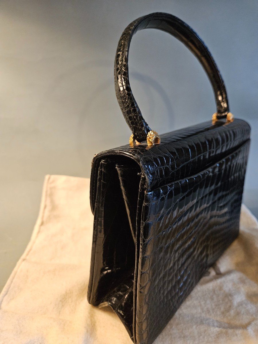 Sac Gucci Vintage En Alligator-photo-4