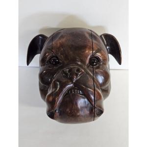  Bulldog Head Lignum Vitae Brush Holder