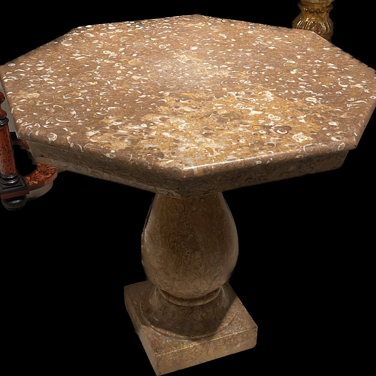 Table In  Marble Lumachella 