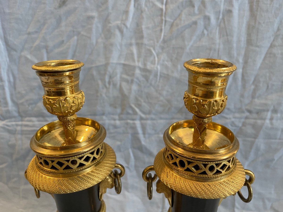 A Pair Of Gilt Bronze Casolettes-photo-3