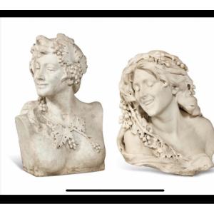 Pair Of Marble Busts