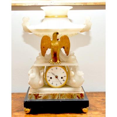 Alabaster Table Clock