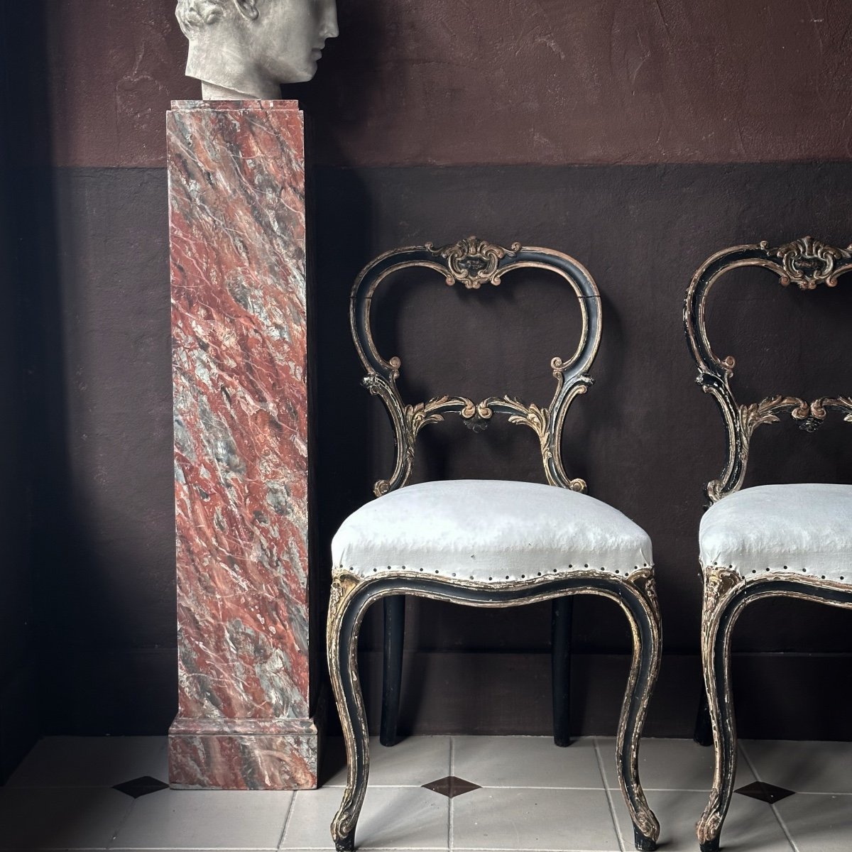 Pair Of 18th Century Venetian Chairs-photo-1