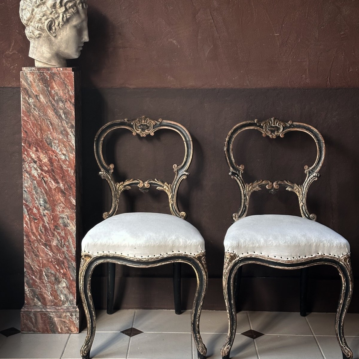 Pair Of 18th Century Venetian Chairs-photo-4