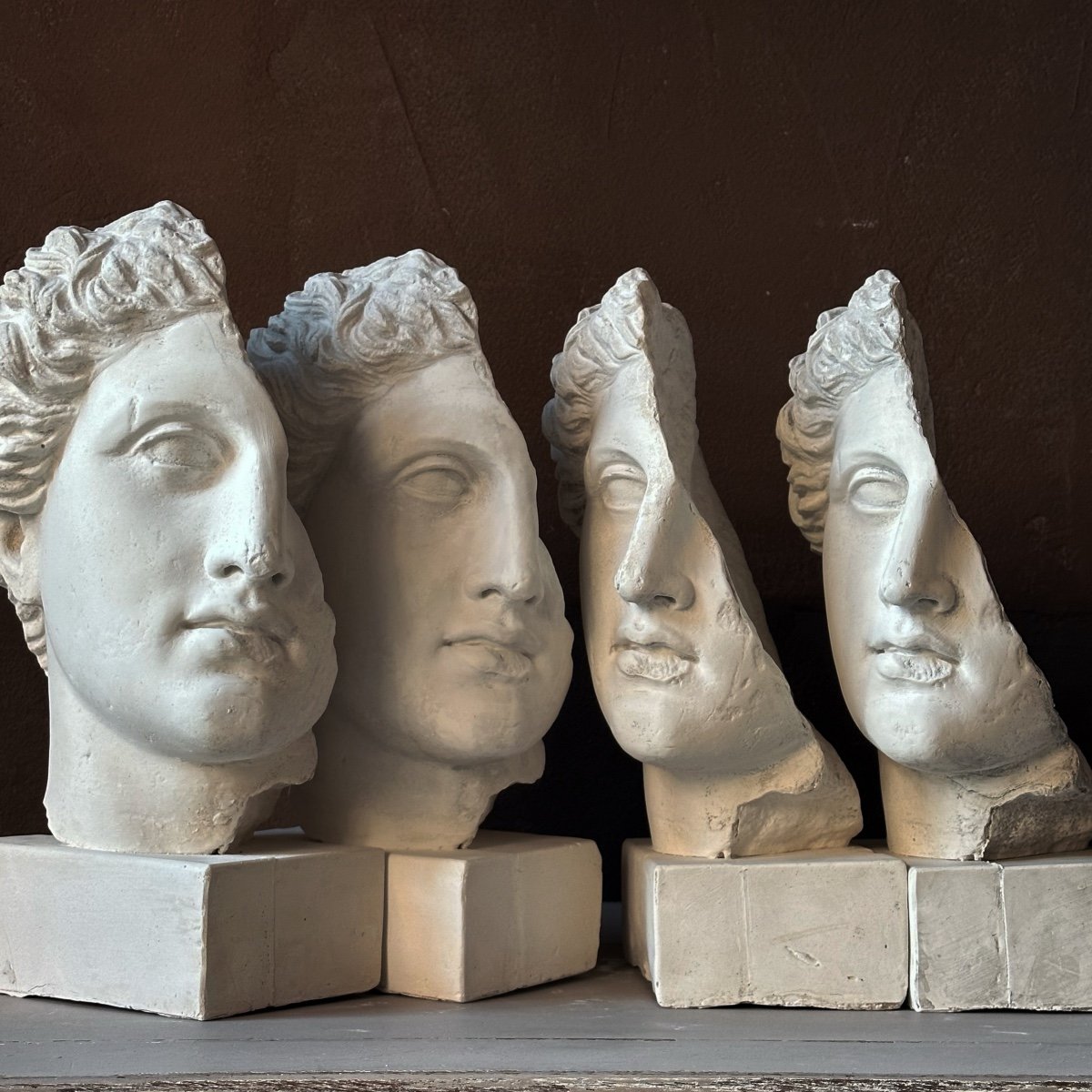 Exceptional Series Of 4 Greek Goddess Plaster Casts Early 20th Century-photo-1