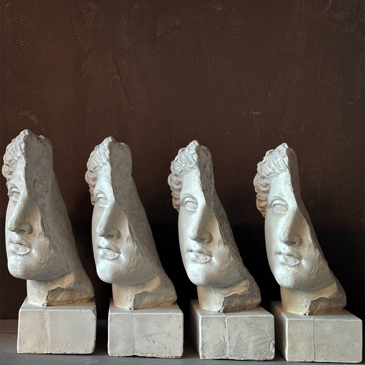 Exceptional Series Of 4 Greek Goddess Plaster Casts Early 20th Century-photo-4