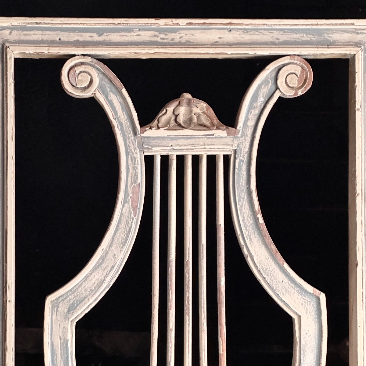 Set Of 4 “lyre” Chairs, Late 19th Century-photo-4