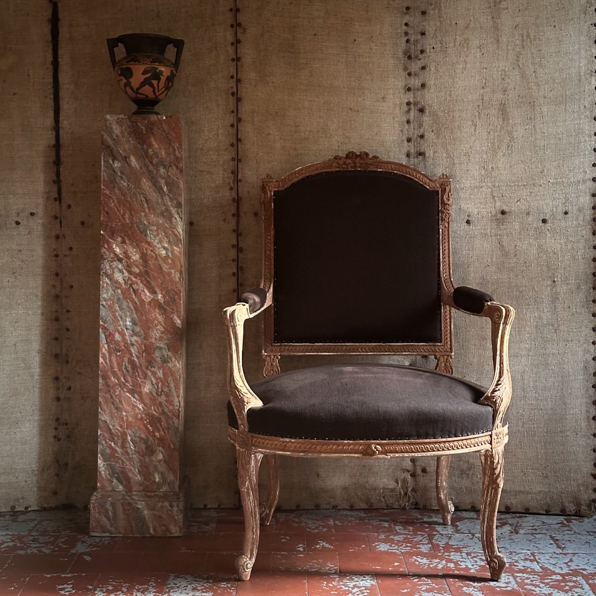 Fauteuil « à La Reine » de Style Louis XVI/fin XIXe-photo-2