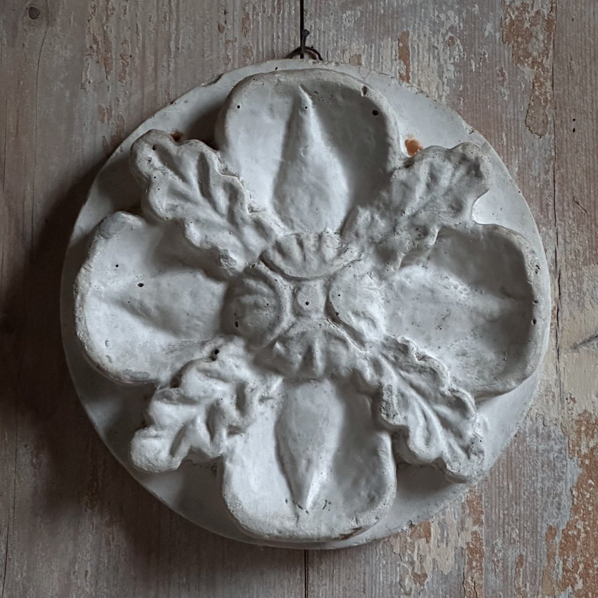 Pair Of Plaster Workshop Rosette Casts / Late 19th Century-photo-2