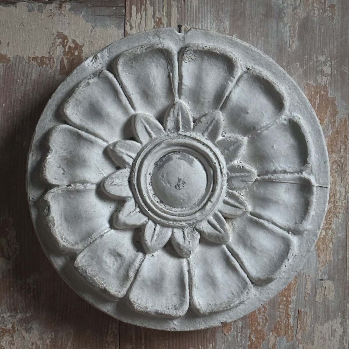 Pair Of Plaster Workshop Rosette Casts / Late 19th Century-photo-3