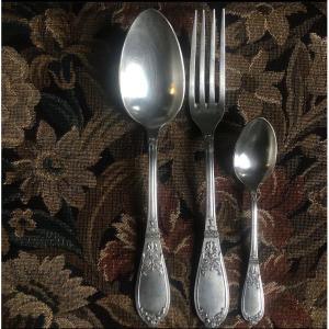 Empire Style Silver Metal Cutlery Set