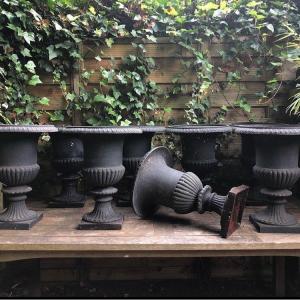 Series Of 8 Cast Iron Basins Nineteenth / Val d'Osne Art Foundry