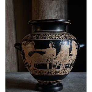 Vase Stamnos Terre Cuite XXe