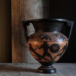 Vase Cratère à Colonnettes Reproduction XXe