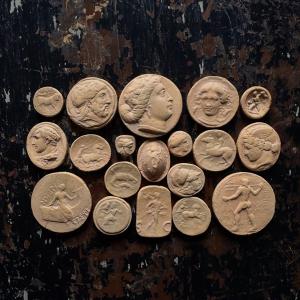 Set Of 19 Plaster Intaglios Grand Tour 19th Century