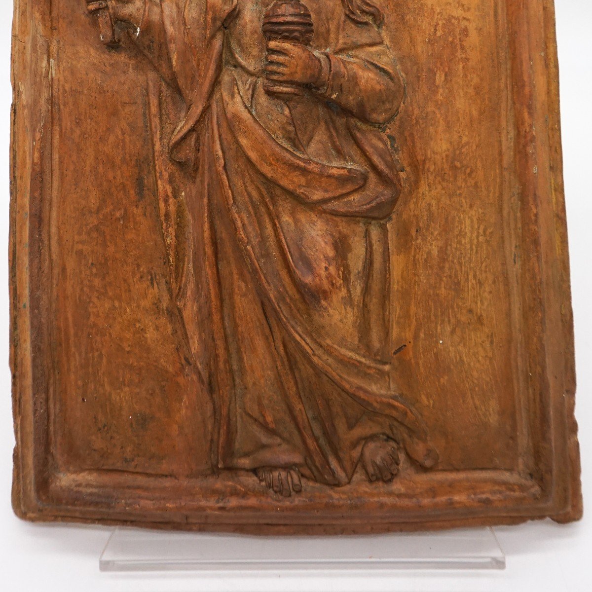 Terracotta Plaque With Bas-relief Depicting Mary Magdalene-photo-4