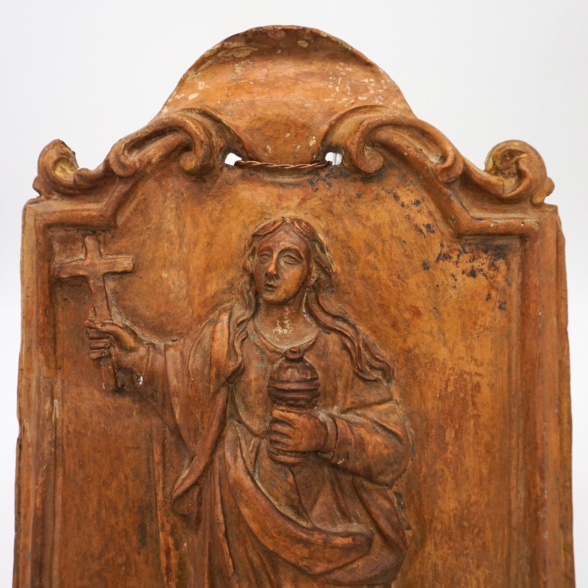 Terracotta Plaque With Bas-relief Depicting Mary Magdalene-photo-1