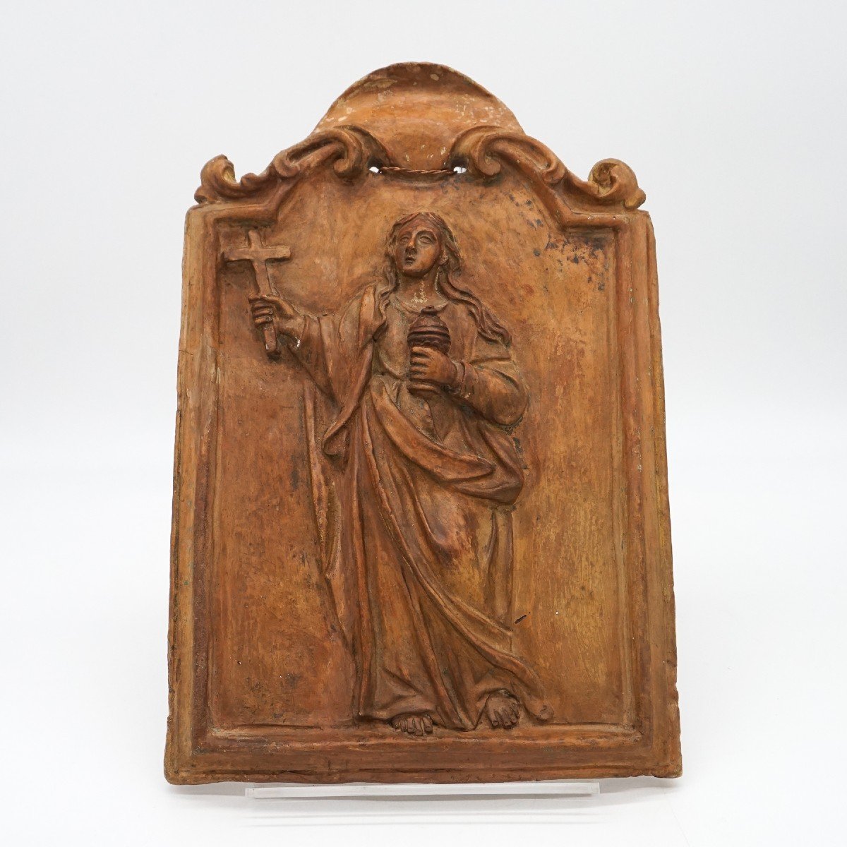 Terracotta Plaque With Bas-relief Depicting Mary Magdalene