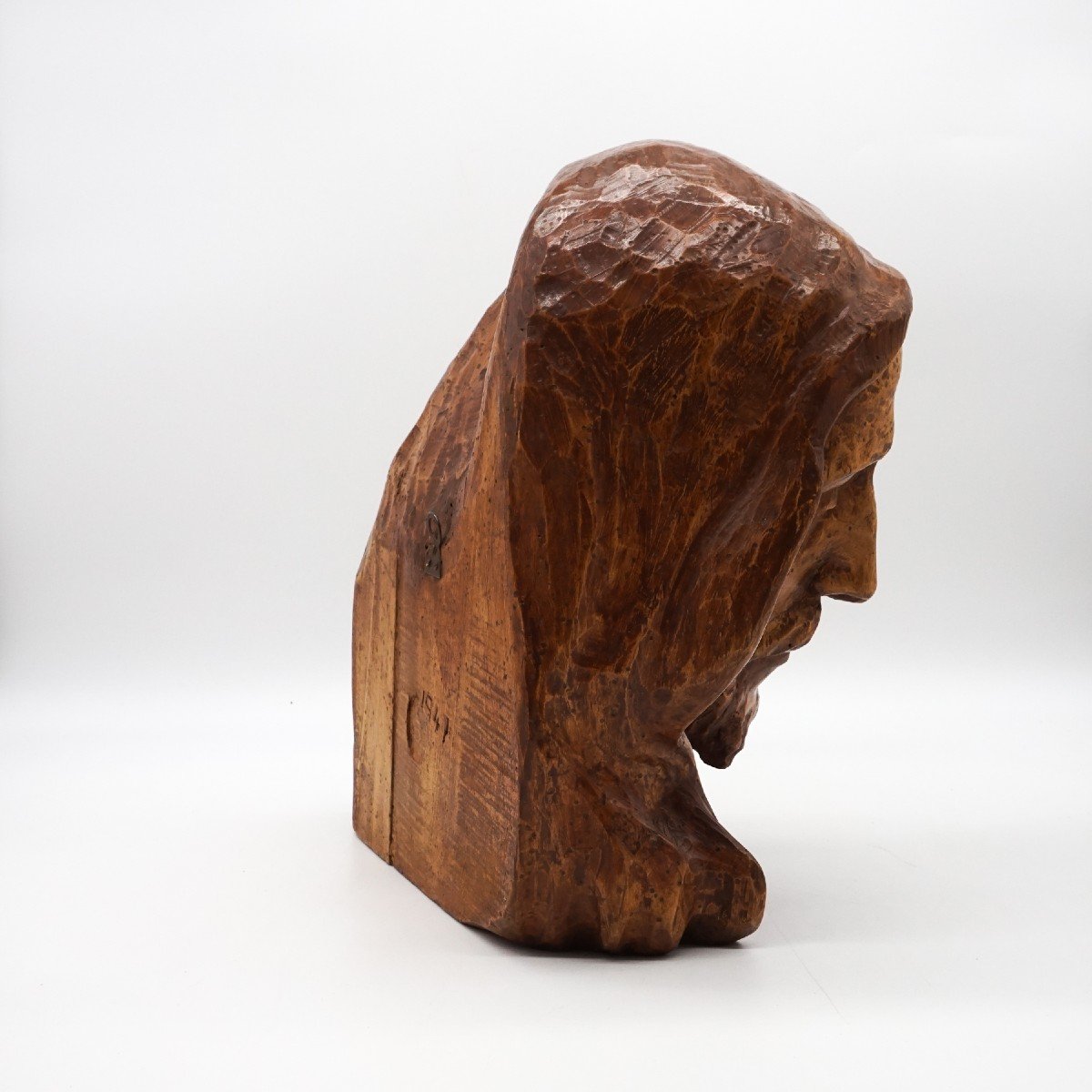 Buste Du Christ En Bois Par Giordano Bittante-photo-1