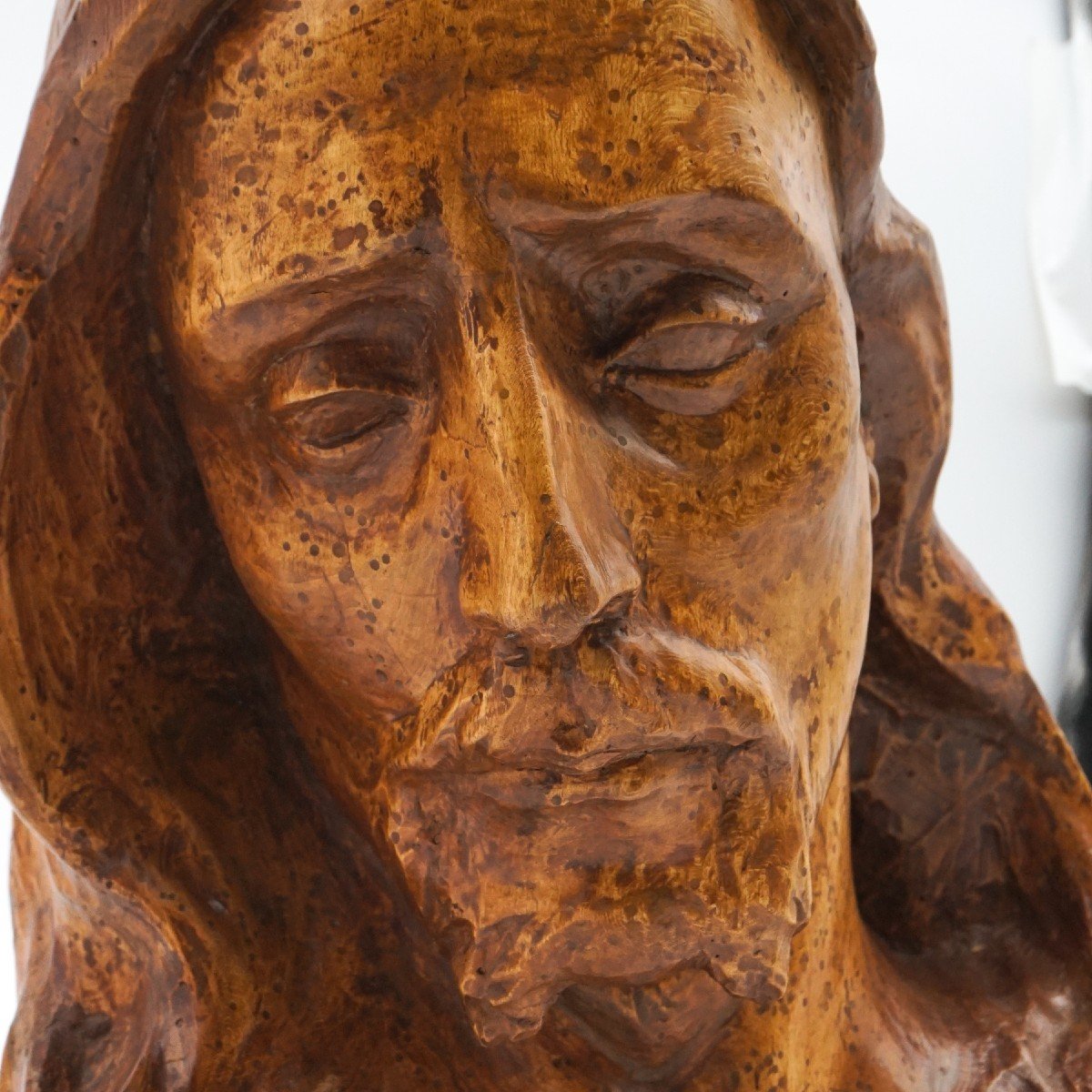 Buste Du Christ En Bois Par Giordano Bittante-photo-4