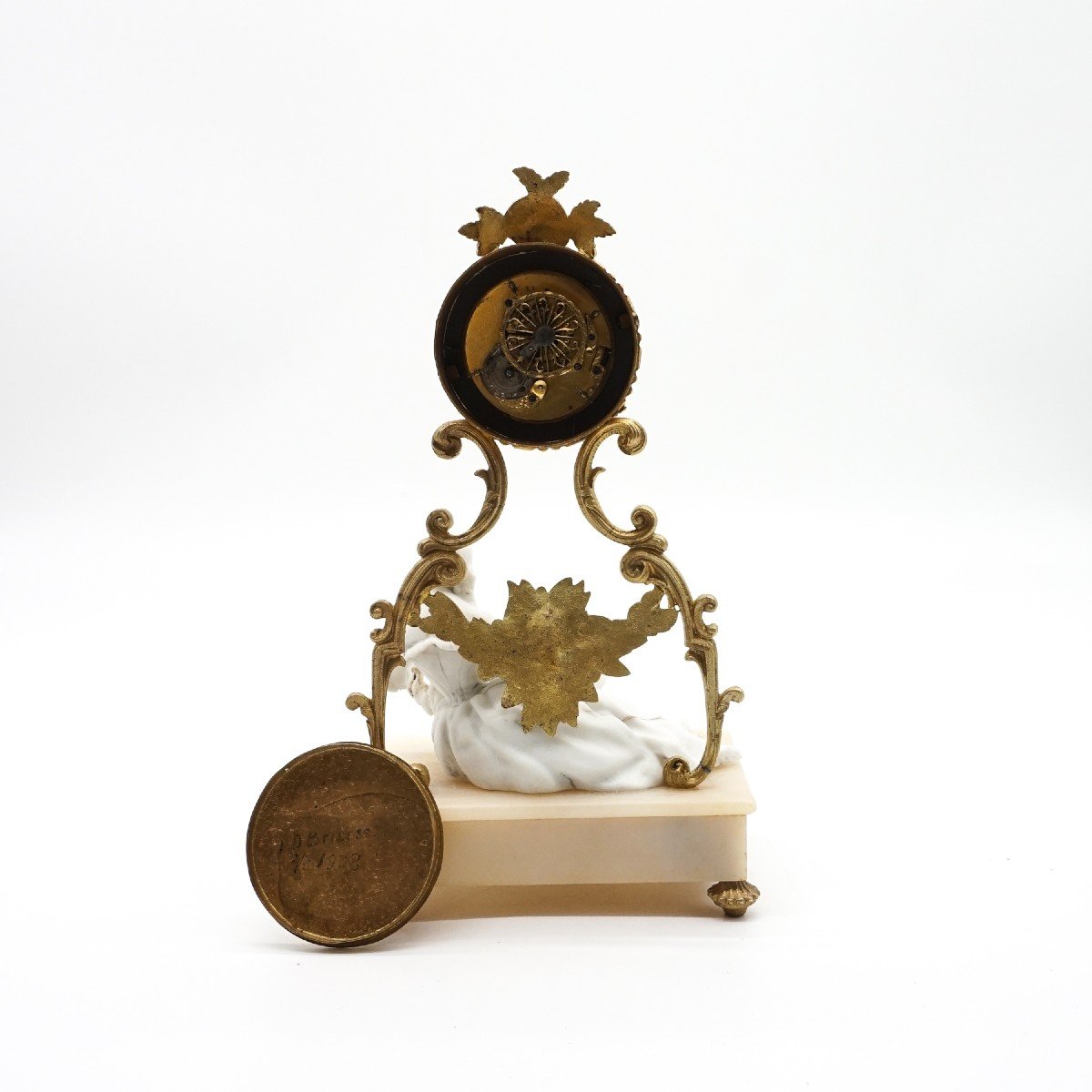 Dresser Clock In Bisque Porcelain And Gilded Bronze – 1938-photo-2