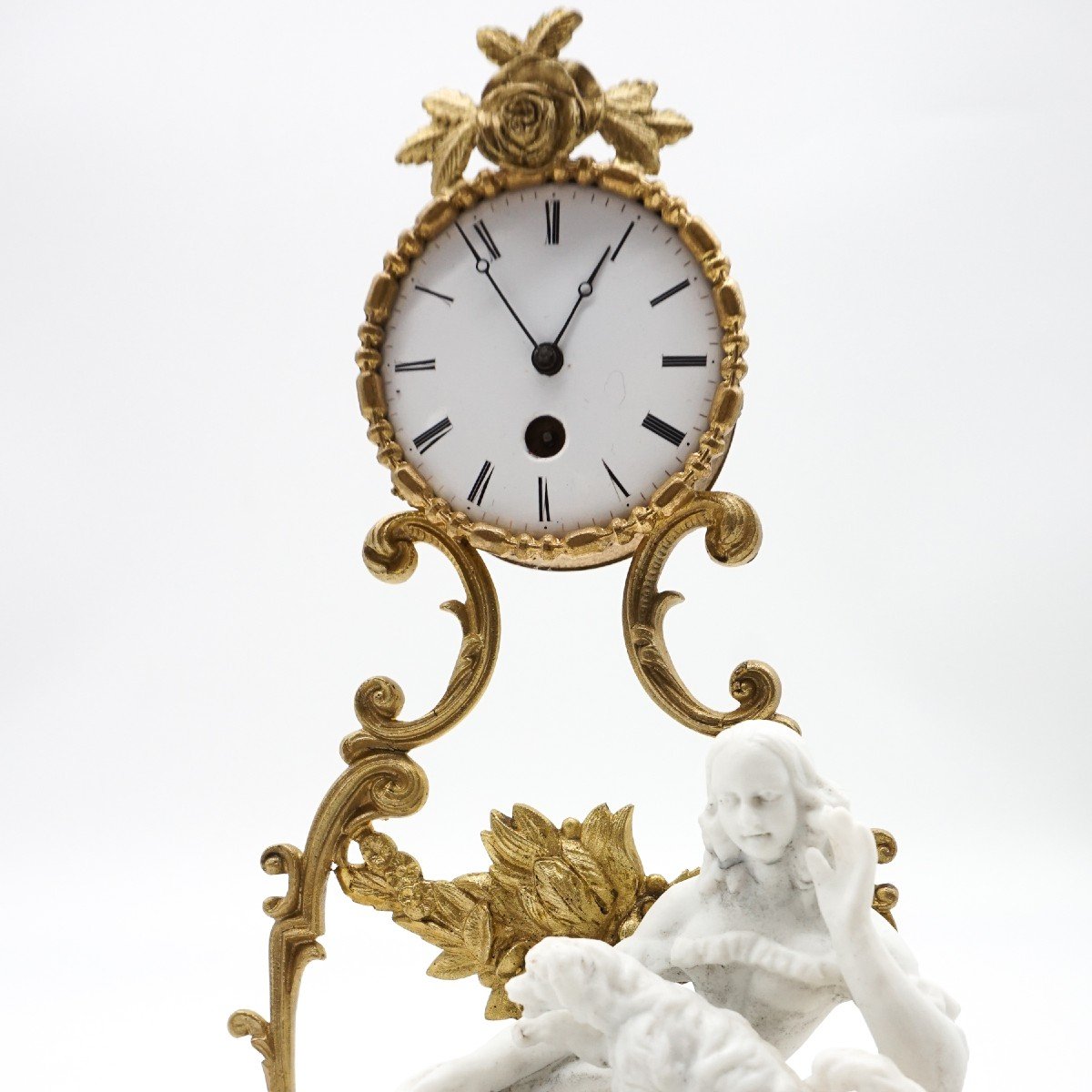 Dresser Clock In Bisque Porcelain And Gilded Bronze – 1938-photo-6